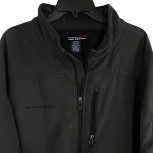 Free Country Men's 2XL Black Softshell Jacket Full Zip‎ Water Resistant Outdoor